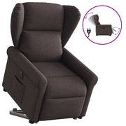 Sillón eléctrico reclinable elevable de tela marrón oscuro V3810 Vetonek