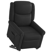 Sillón reclinable vertical de cuero sintético negro brillante v4008 Vetonek