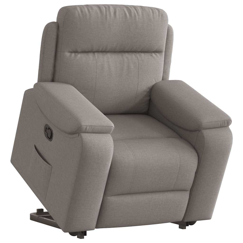 Vetonek Sillón reclinable elevable tela gris taupe