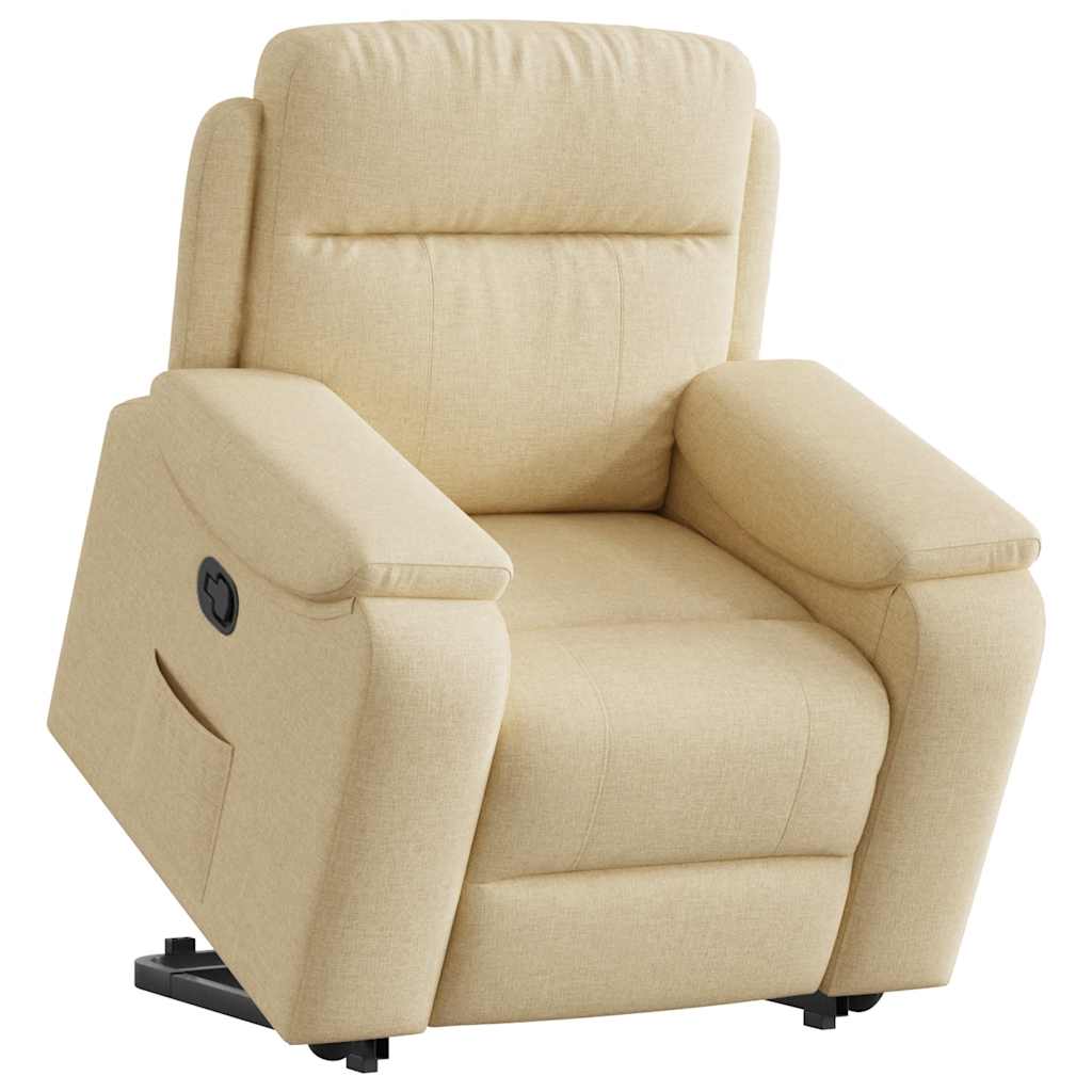 Vetonek Sillón reclinable elevable de tela color crema