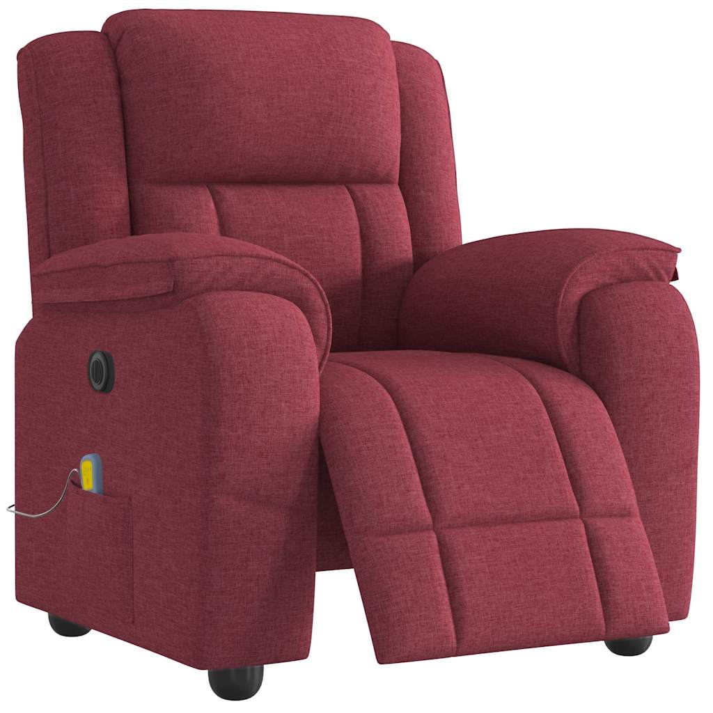 Electric Reclinable Massage Chair Red red fabric