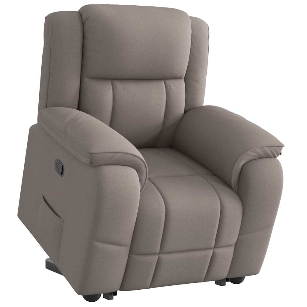 Vetonek Sillón reclinable elevable tela gris taupe