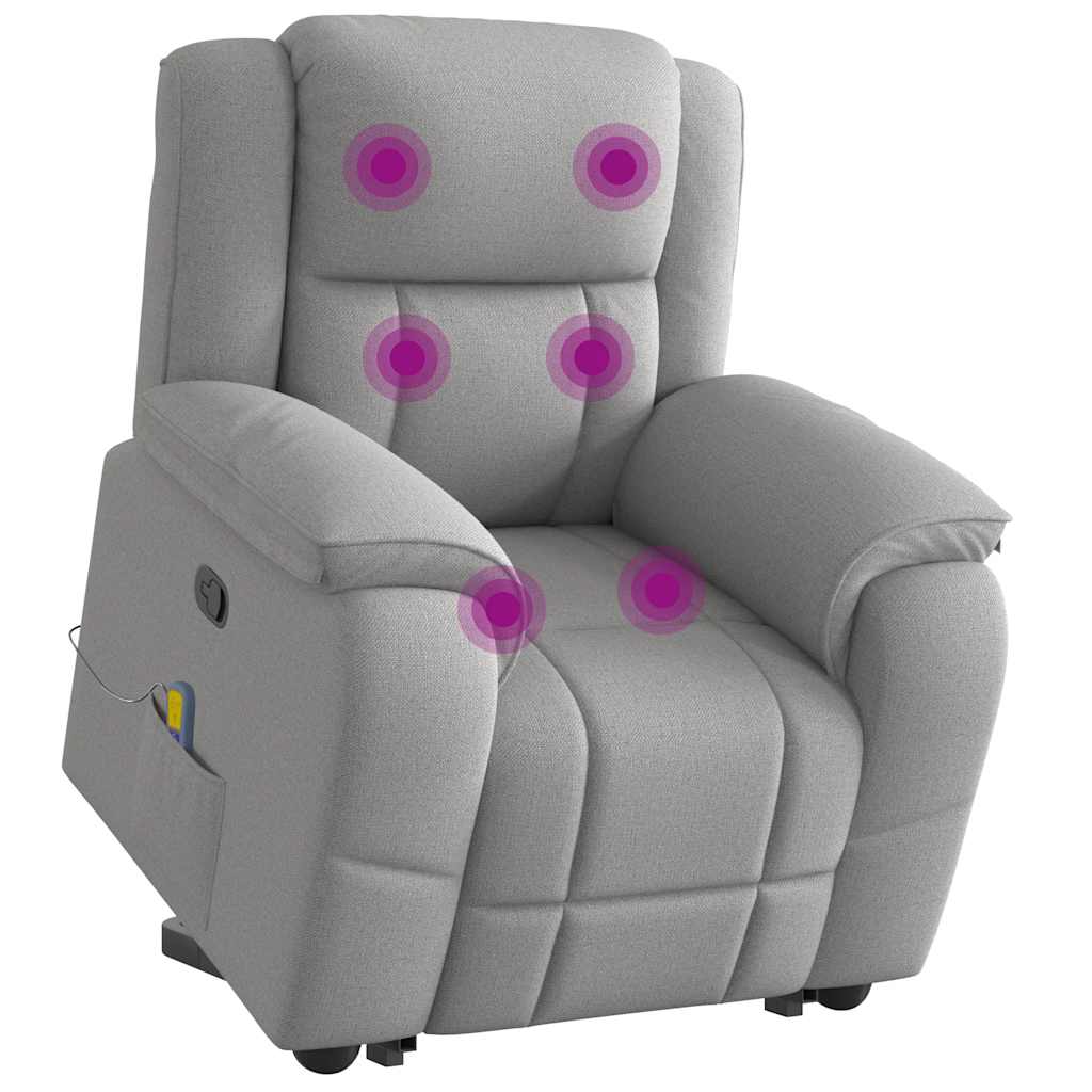 Reclining massage chair with gray cloud foot