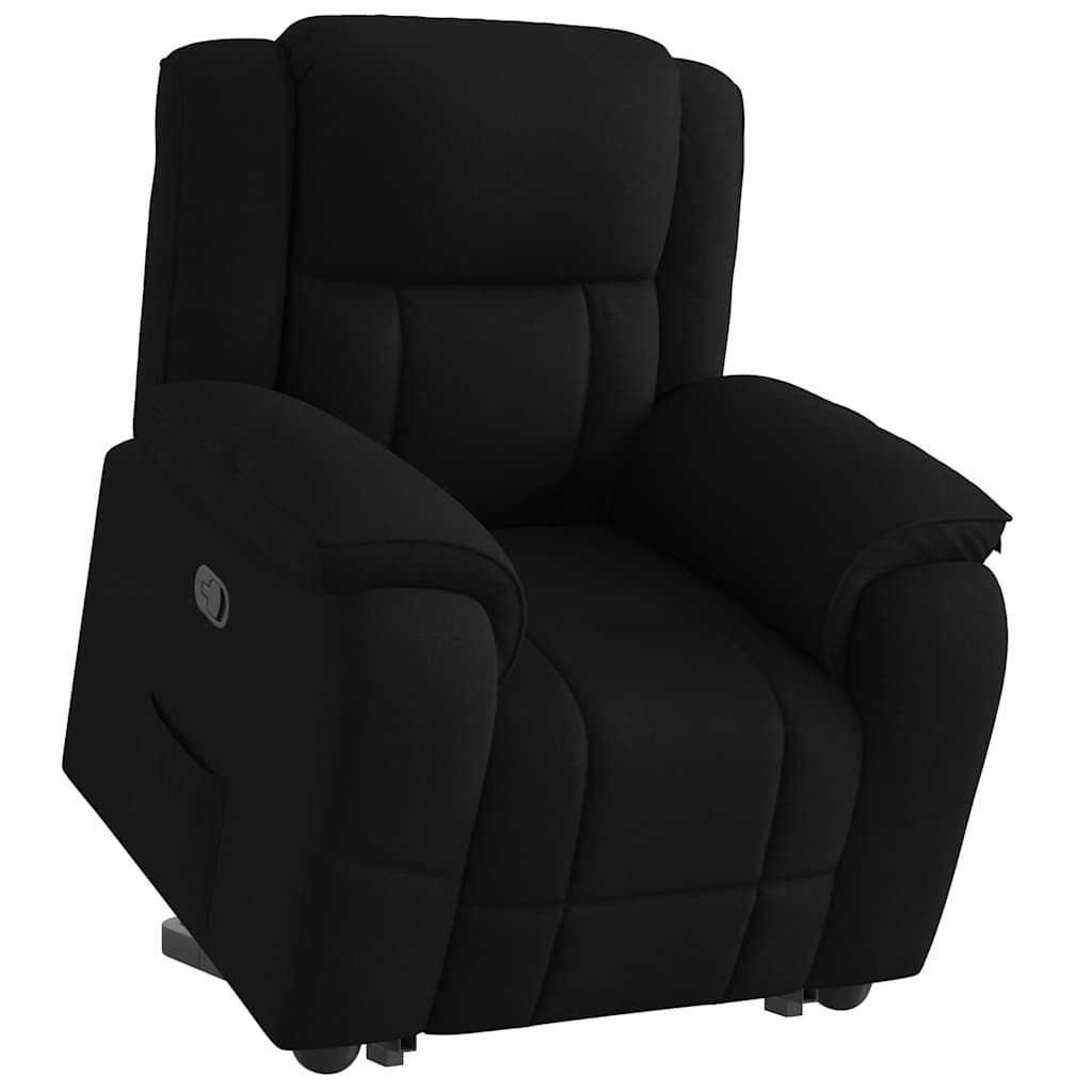 Vetonek Sillón eléctrico reclinable elevable de tela negro