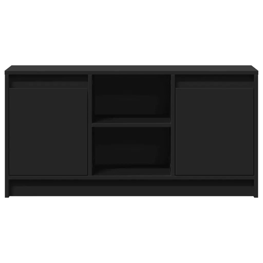 Mueble de TV con LED madera de ingeniería negro 100x34x50 cm V7535 Vetonek