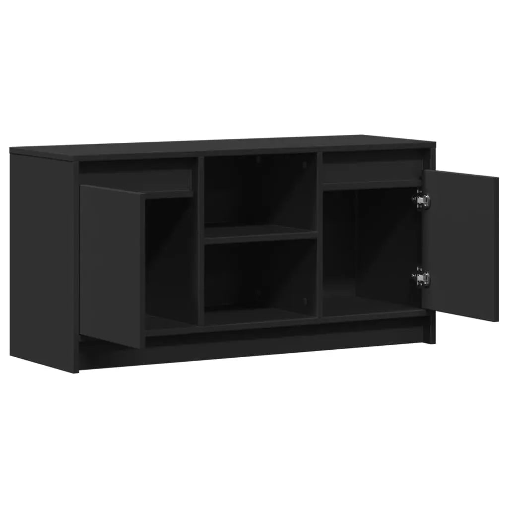 Mueble de TV con LED madera de ingeniería negro 100x34x50 cm V7535 Vetonek
