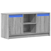 Mueble de TV con LED madera ingeniería gris Sonoma 100x34x50 cm V7573 Vetonek