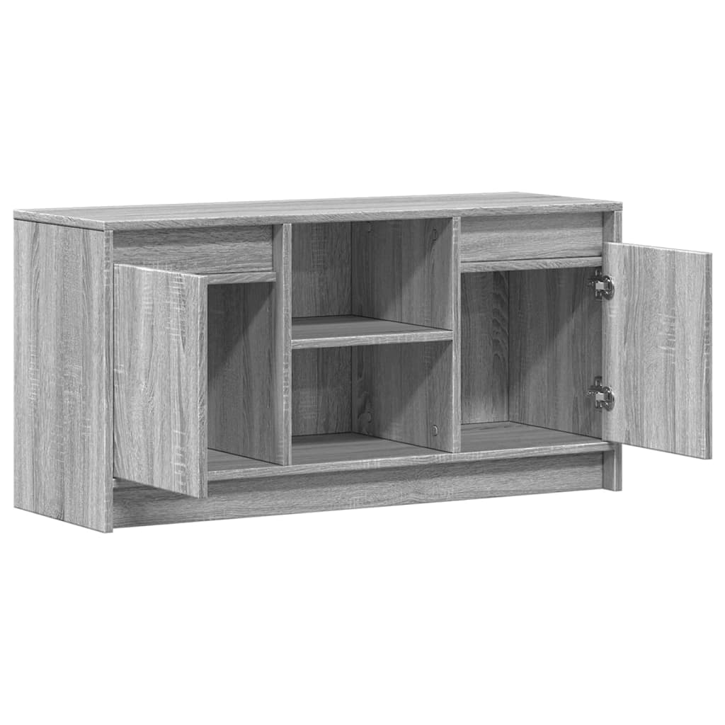 Mueble de TV con LED madera ingeniería gris Sonoma 100x34x50 cm V7573 Vetonek