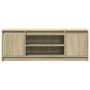 Mueble de TV LED madera sintetizada Nexus roble Sonoma 139,5x34x50 cm - Vetonek