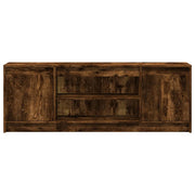 Mueble de tv led madera ingeniería roble ahumado 139,5x34x50 cm v7634 - Vetonek