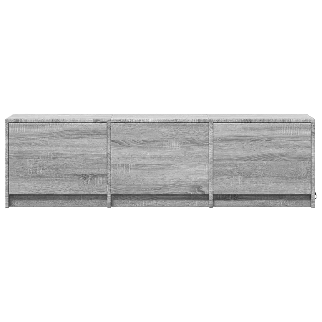 Mueble de TV madera sintetizada Nexus gris Sonoma 140x34x40 cm - Vetonek