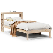 Vetonek Estructura de cama sin colchón madera maciza pino 75x190 cm