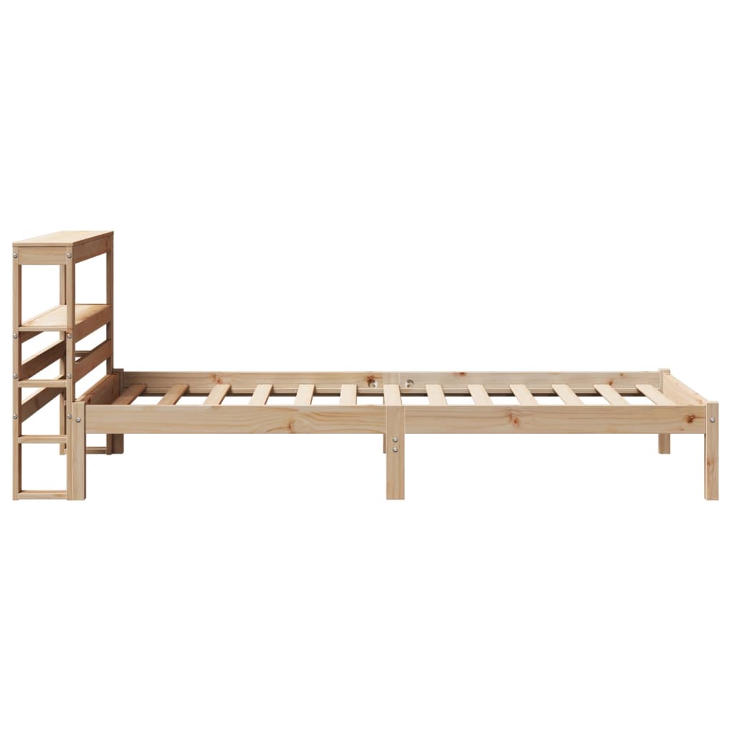 Estructura de cama sin colchón madera maciza pino 75x190 cm v9621 - Vetonek