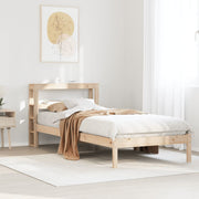 Estructura de cama sin colchón madera maciza de pino 90x190 cm v9645 Vetonek