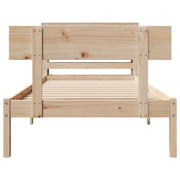 Estructura de cama sin colchón madera maciza pino 75x190 cm v0405 - Vetonek