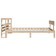 Estructura de cama sin colchón madera maciza pino 75x190 cm v0405 - Vetonek