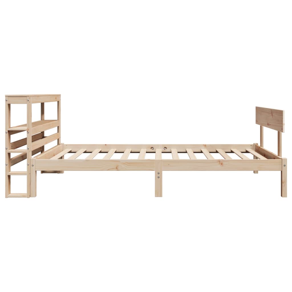 Estructura de cama sin colchón madera maciza pino 75x190 cm v0405 - Vetonek