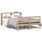 Estructura de cama sin colchón madera maciza de pino 140x190 cm V0740 Vetonek