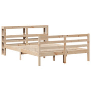 Estructura de cama sin colchón madera maciza de pino 140x190 cm V0740 Vetonek