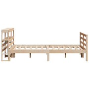 Estructura de cama sin colchón madera maciza de pino 140x190 cm V0740 Vetonek