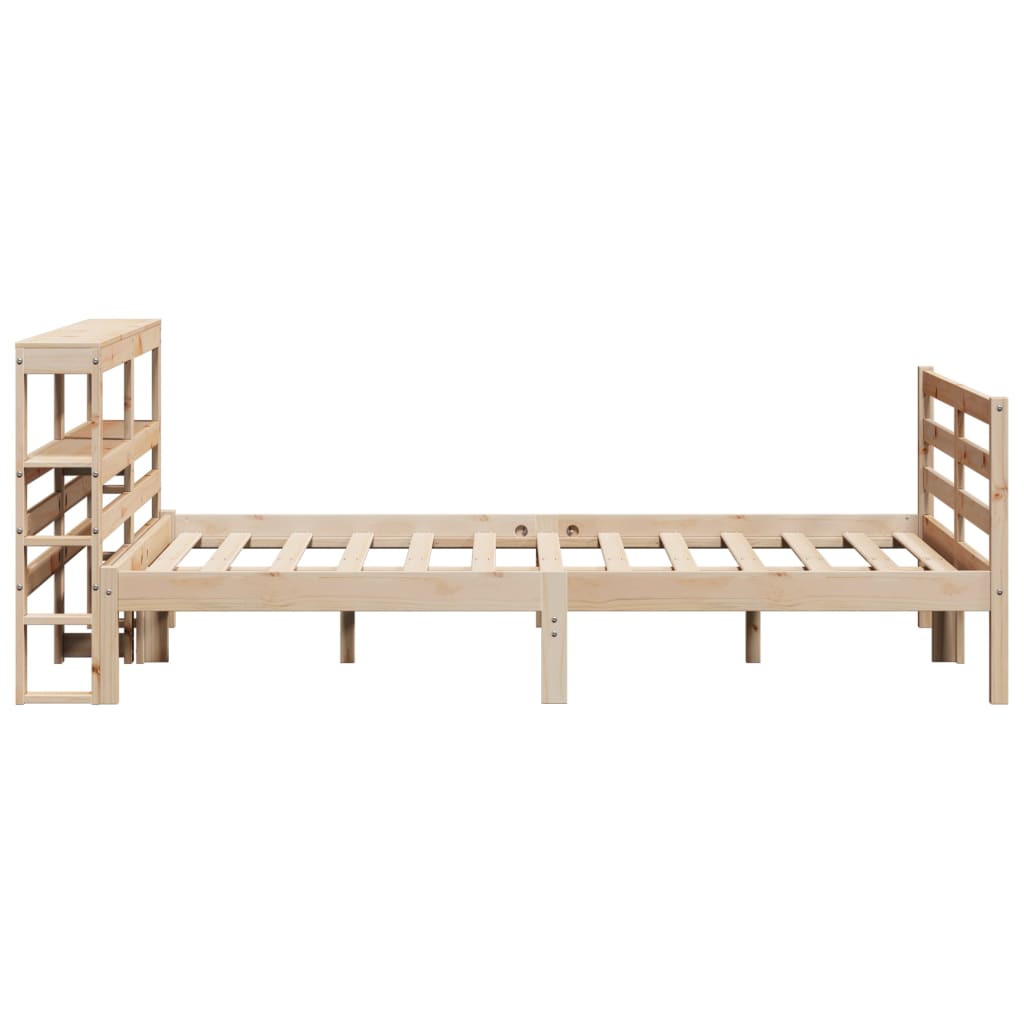 Estructura de cama sin colchón madera maciza de pino 140x190 cm V0740 Vetonek