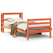 Estructura de cama sin colchón madera maciza marrón 90x190 cm v0931 - Vetonek