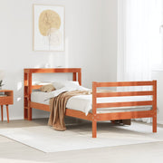 Estructura de cama sin colchón madera maciza marrón 90x190 cm v0931 Vetonek