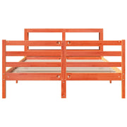 Estructura de cama sin colchón madera maciza marrón 135x190 cm v0955 - Vetonek