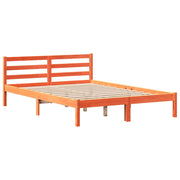 Estructura de cama sin colchón madera maciza marrón 135x190 cm v0955 - Vetonek