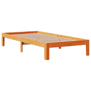 Estructura de cama sin colchón madera maciza marrón 75x190 cm v3130 - Vetonek