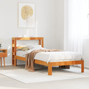 Estructura de cama sin colchón madera maciza marrón 90x190 cm v3147 Vetonek