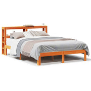 Vetonek Estructura de cama sin colchón madera maciza marrón 120x190 cm
