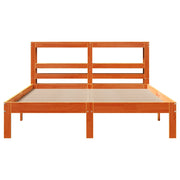 Estructura de cama sin colchón madera maciza marrón 120x190 cm v3154 - Vetonek