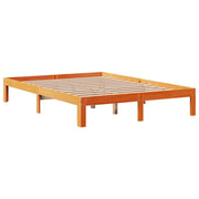 Estructura de cama sin colchón madera maciza marrón 120x190 cm v3154 - Vetonek