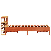 Estructura de cama sin colchón madera maciza marrón 120x190 cm v4236 - Vetonek