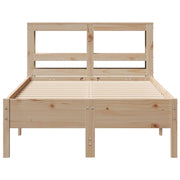 Estructura de cama sin colchón madera maciza pino 75x190 cm - Vetonek