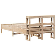 Estructura de cama sin colchón madera maciza pino 75x190 cm - Vetonek