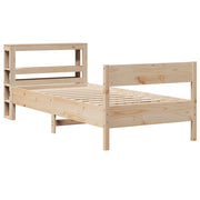 Estructura de cama sin colchón madera maciza de pino 90x200 cm v4519 - Vetonek
