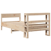 Estructura de cama sin colchón madera maciza de pino 90x200 cm v4519 - Vetonek