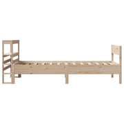 Estructura de cama sin colchón madera maciza de pino 90x190 cm v4632 - Vetonek