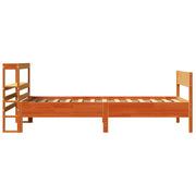 Estructura de cama sin colchón madera maciza marrón 90x190 cm v4656 - Vetonek