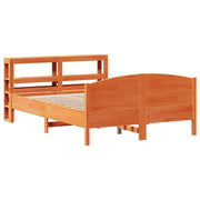 Estructura de cama sin colchón madera maciza marrón 120x190 cm - Vetonek