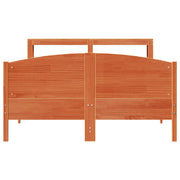Estructura de cama sin colchón madera maciza marrón 120x190 cm - Vetonek