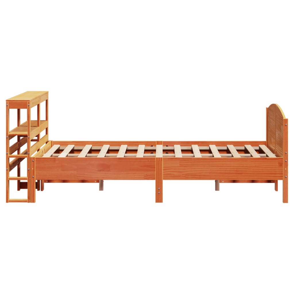 Estructura de cama sin colchón madera maciza marrón 120x190 cm - Vetonek
