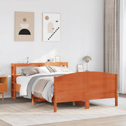 Estructura de cama sin colchón madera maciza marrón 120x190 cm v4953 Vetonek