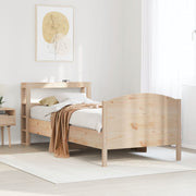 Estructura de cama sin colchón madera maciza de pino 90x200 cm v4991 Vetonek