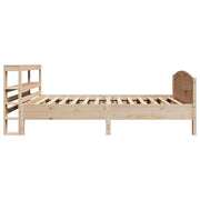 Estructura de cama sin colchón madera maciza pino 75x190 cm v5059 - Vetonek