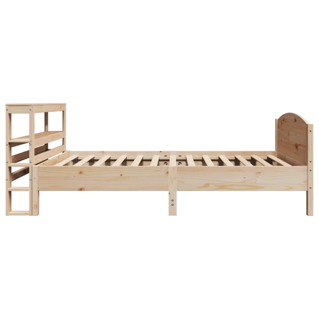 Estructura de cama sin colchón madera maciza pino 75x190 cm v5059 - Vetonek