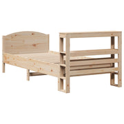 Estructura de cama sin colchón madera maciza pino 75x190 cm v5059 - Vetonek