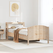 Estructura de cama sin colchón madera maciza pino 75x190 cm v5059 Vetonek
